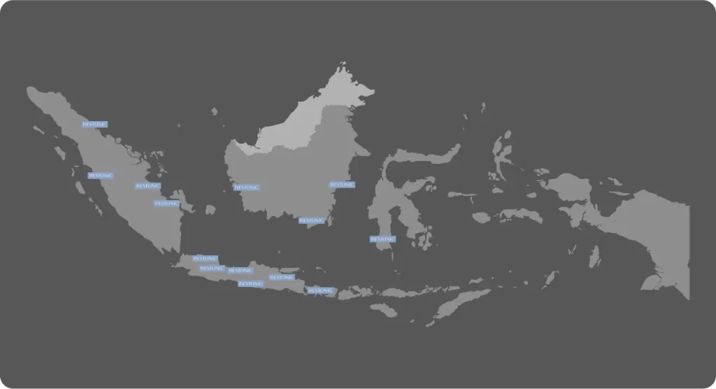 Restonic Indonesia Map